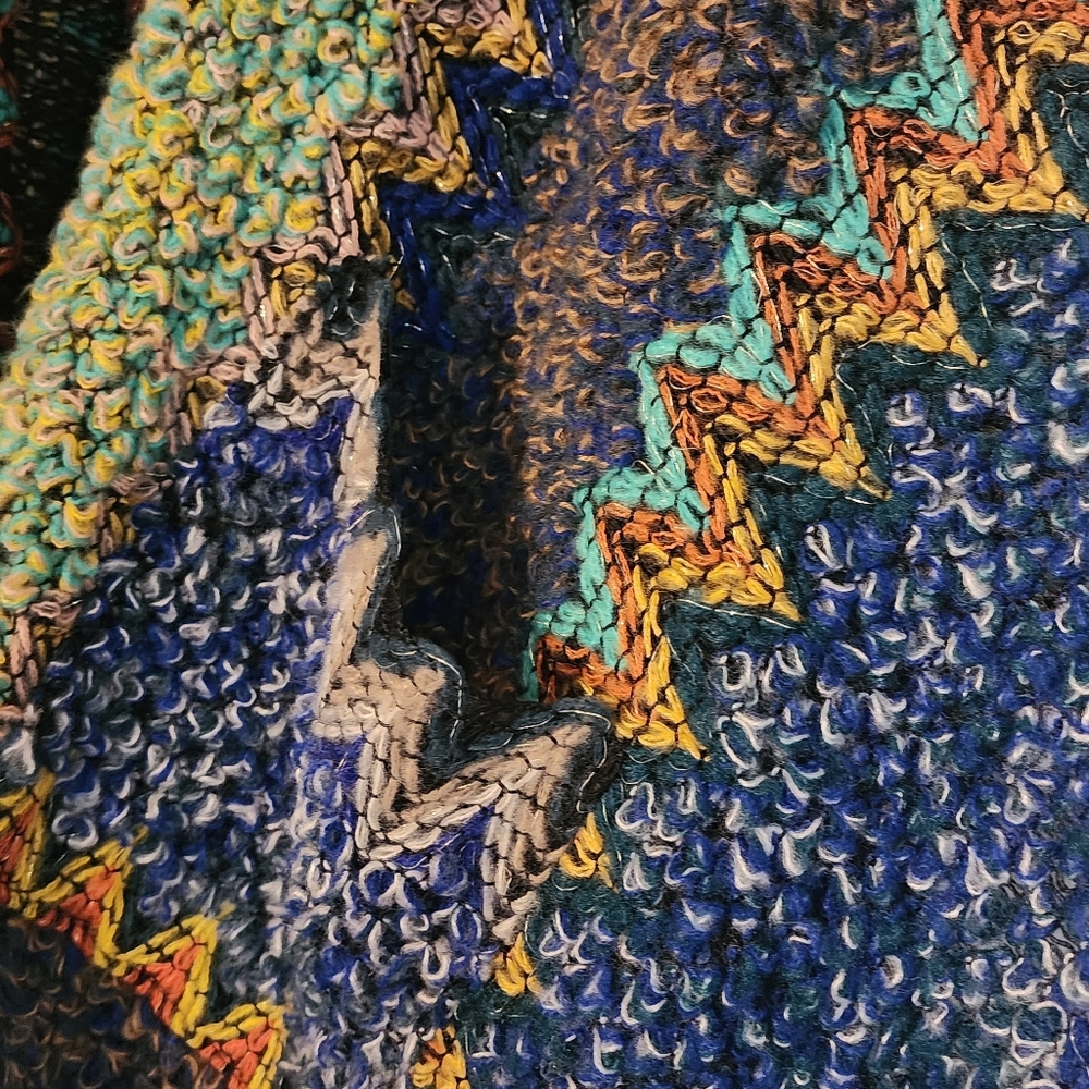 🍂Multicolor Zigzag Women's Poncho - Picture 4 of 7